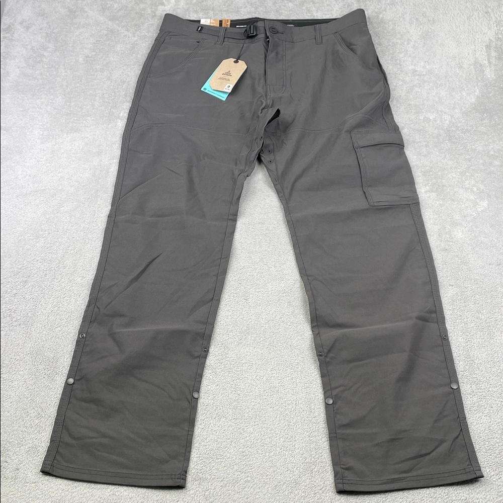 NEW Prana 35/32 Stretch Zion Straight Pant II Men's Gray Hiking Outdoors